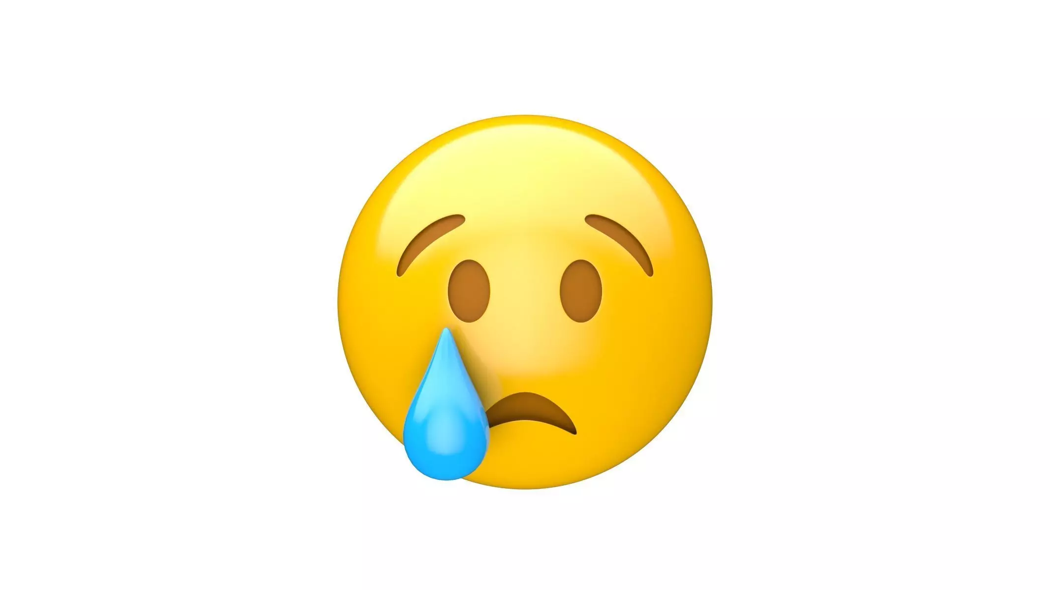 Apple Crying Face 3D model_0
