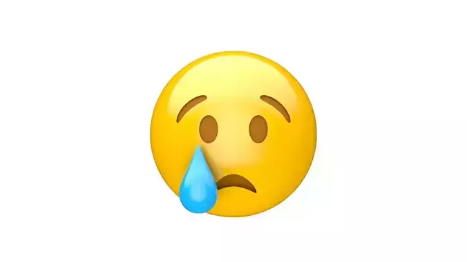 Apple Crying Face
