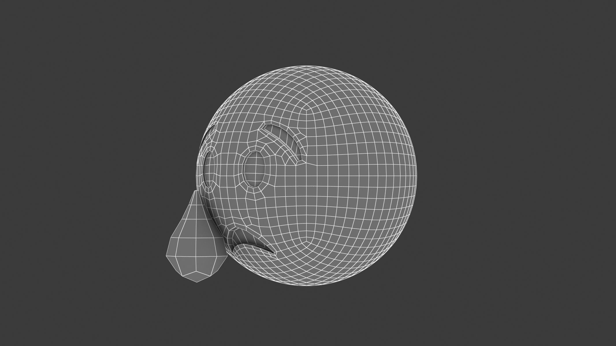 Apple Crying Face 3D model_7