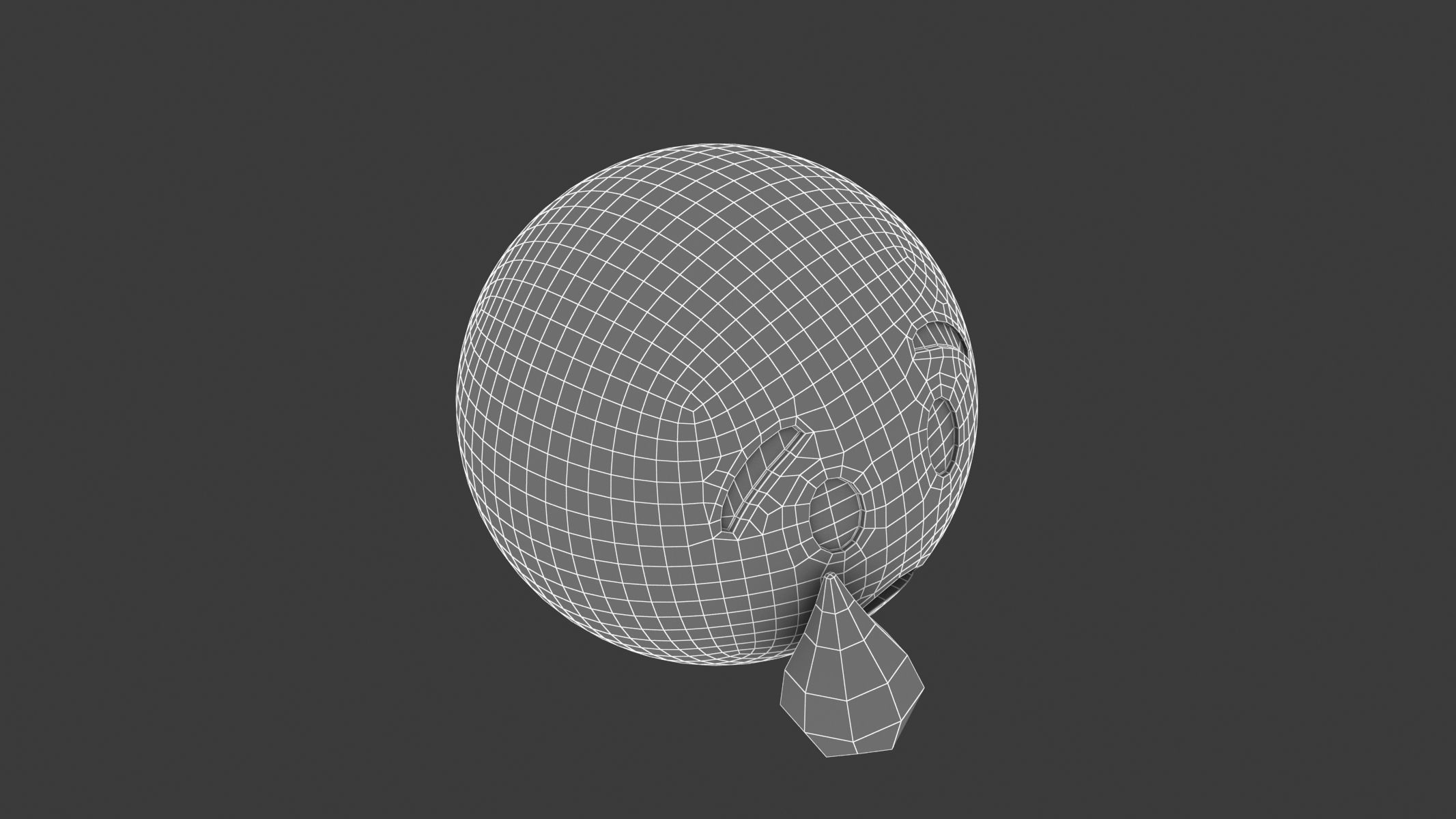 Apple Crying Face 3D model_9