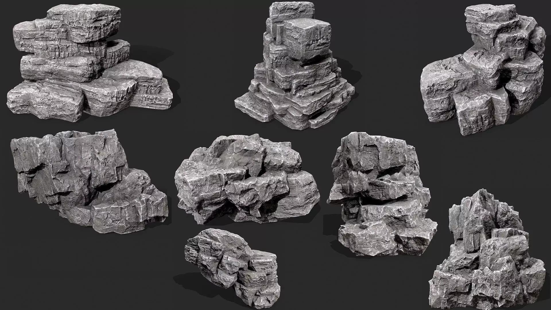 Rock Collection 019 Low-poly 3D model