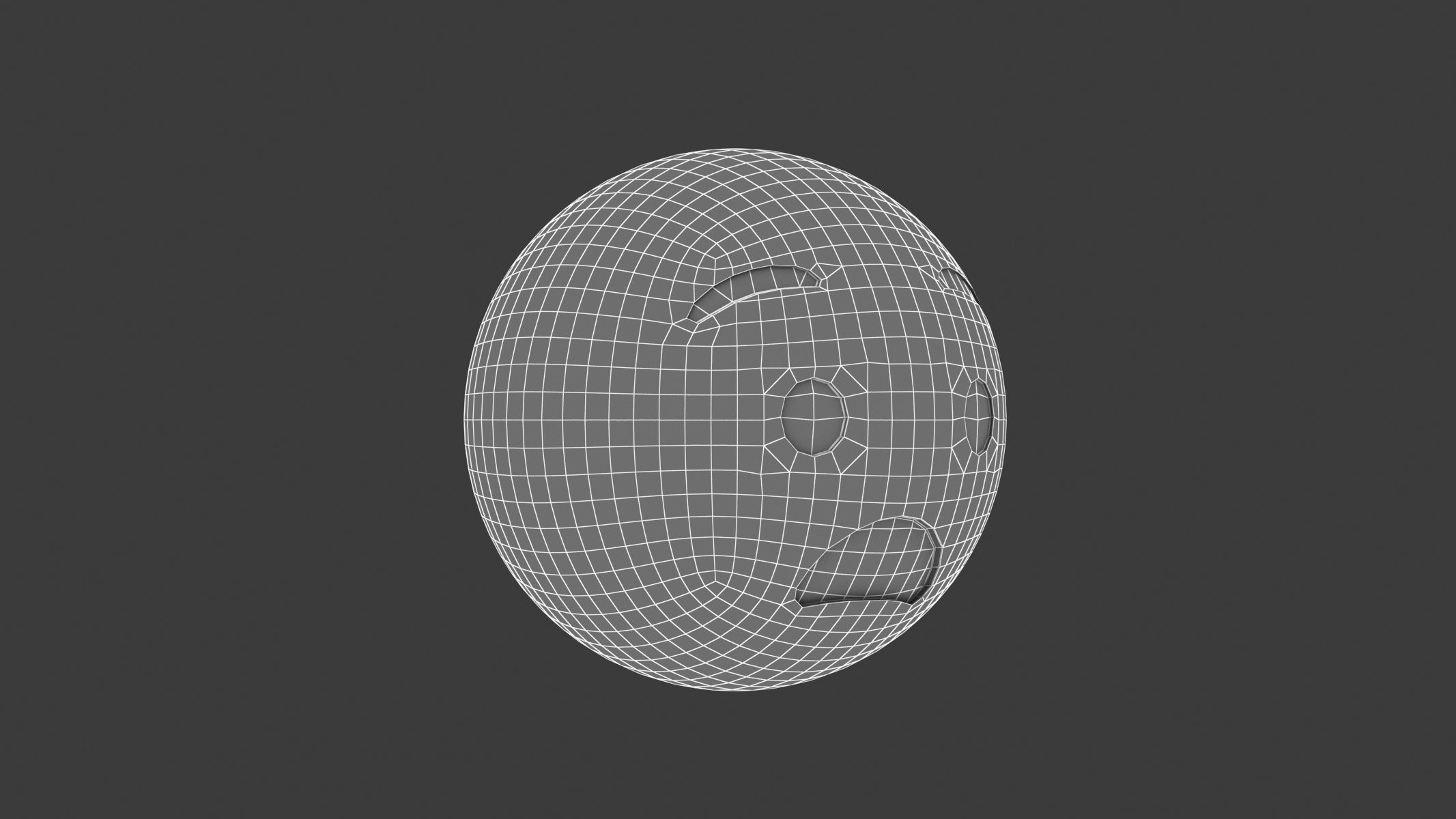 Apple Fearful Face 3D model_6