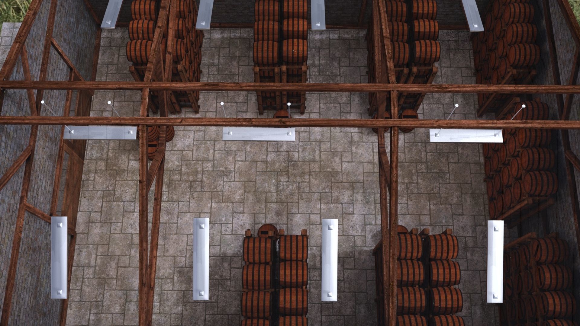Whiskey Rickhouse 3D model_2