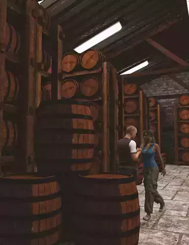Whiskey Rickhouse 3D model