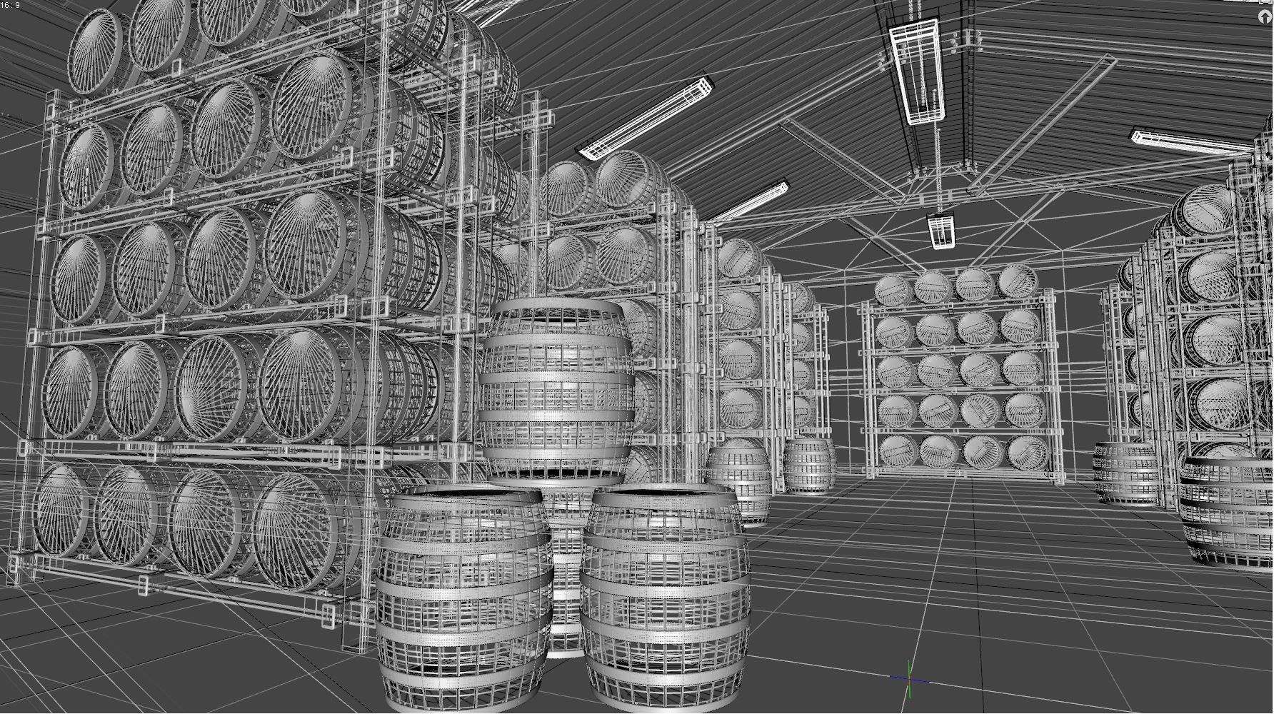 Whiskey Rickhouse 3D model_1