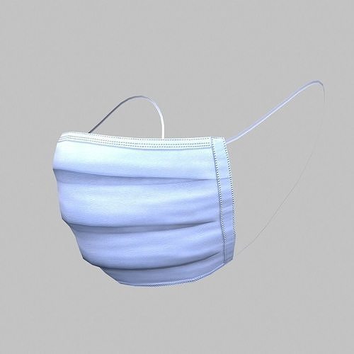 Medical mask Low-poly 3D model