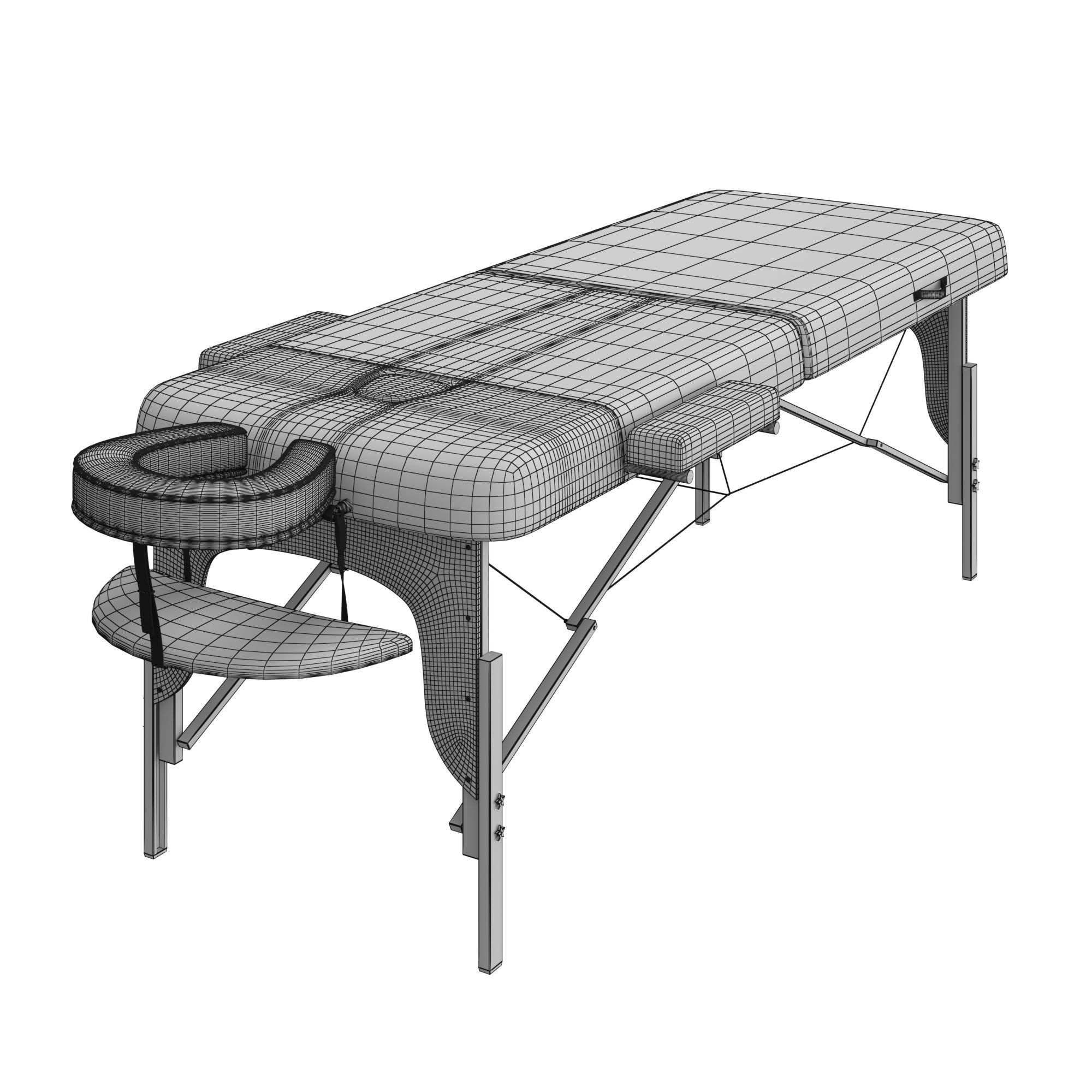 Classic Massage table 3D model_7