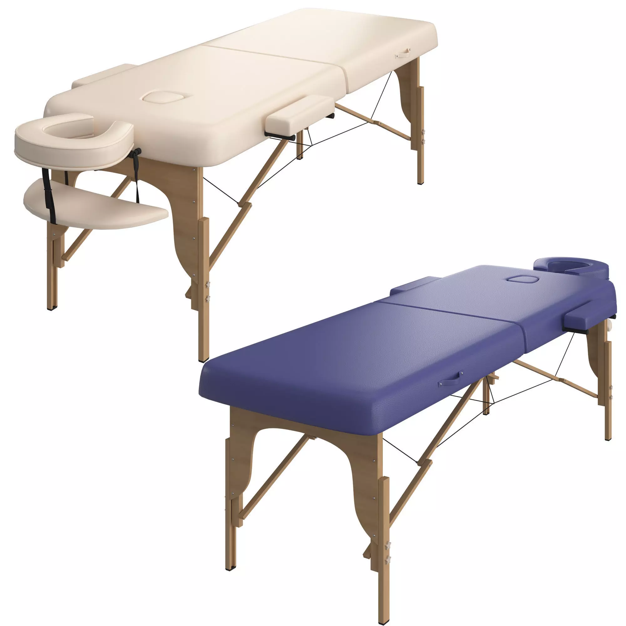 Classic Massage table 3D model_0