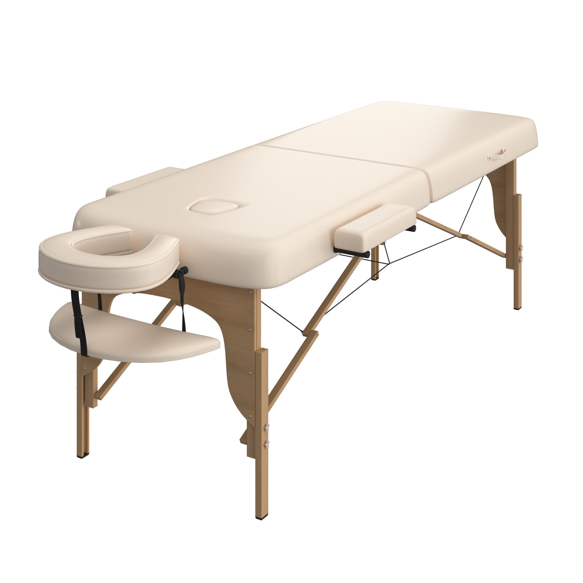 Classic Massage table 3D model_1