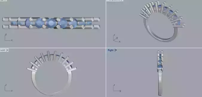 Sterling Silver Nine Stone Ring Jewelry