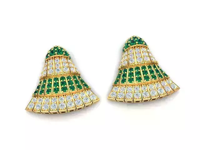 earrings gold plated with diamonds
