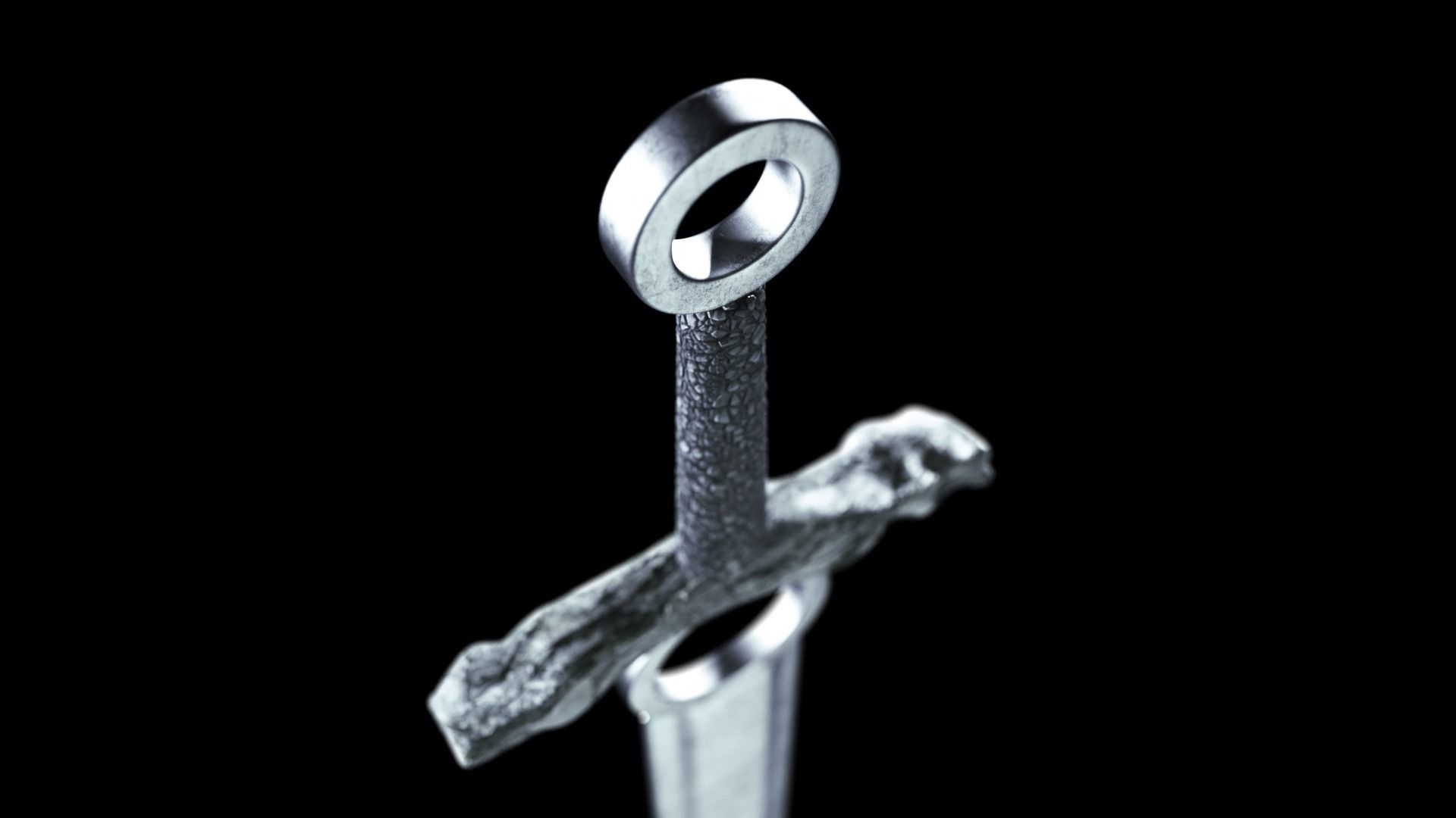 Sci-Fi and Medieval Sword Low-poly 3D model_2