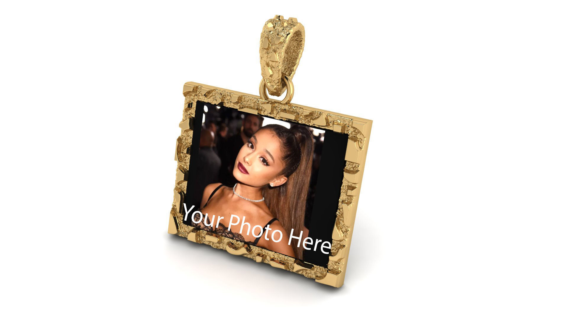 Nugget Photo Picture Pendant 3D print model_7