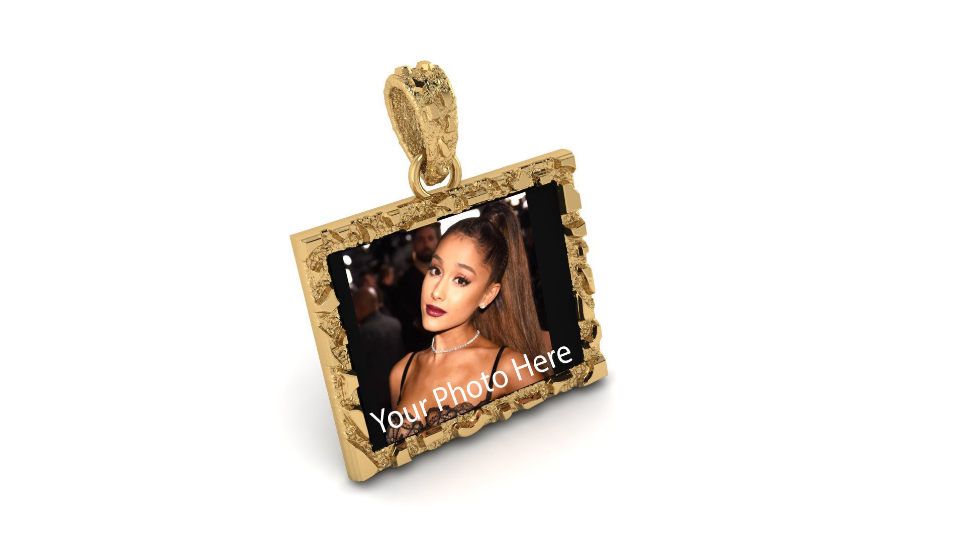 Nugget Photo Picture Pendant 3D print model_4