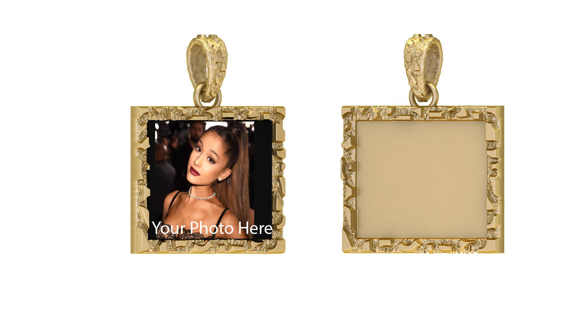 Nugget Photo Picture Pendant 3D print model_3