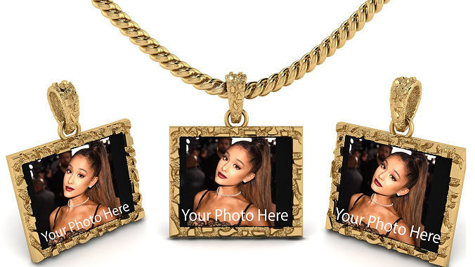 Nugget Photo Picture Pendant 3D print model