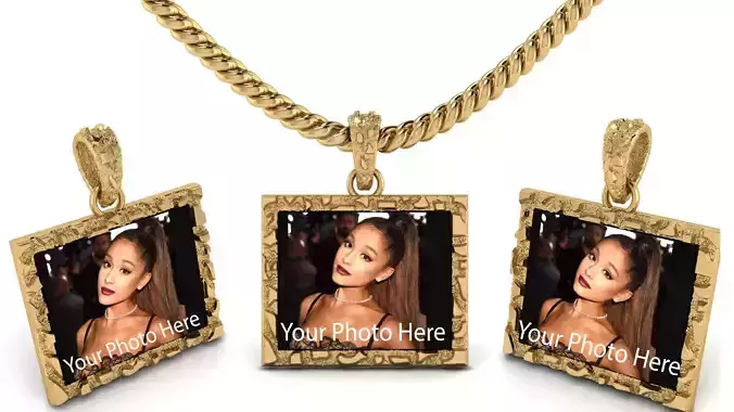 Nugget Photo Picture Pendant 3D print model