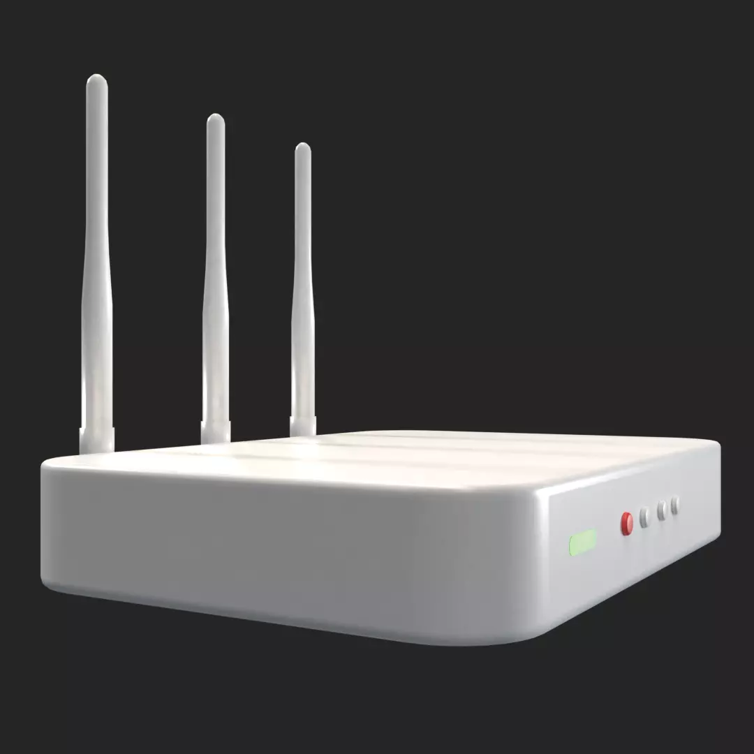 WiFi Router Low-poly 3D model