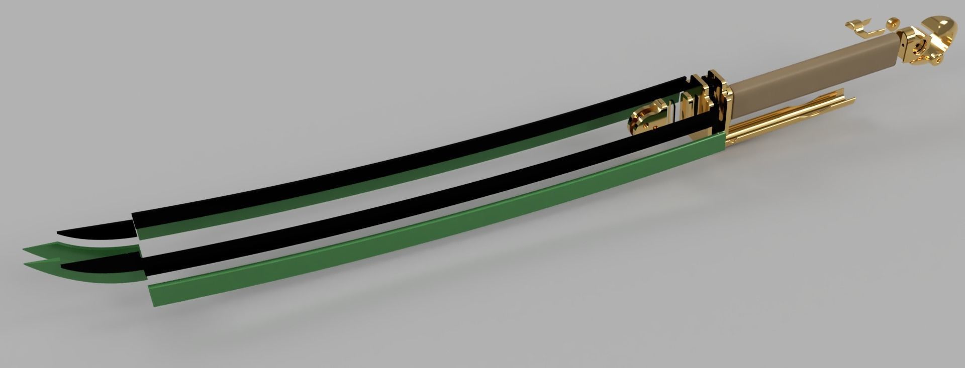 Owari no Seraph Asuramaru blade cosplay 3D print model_6