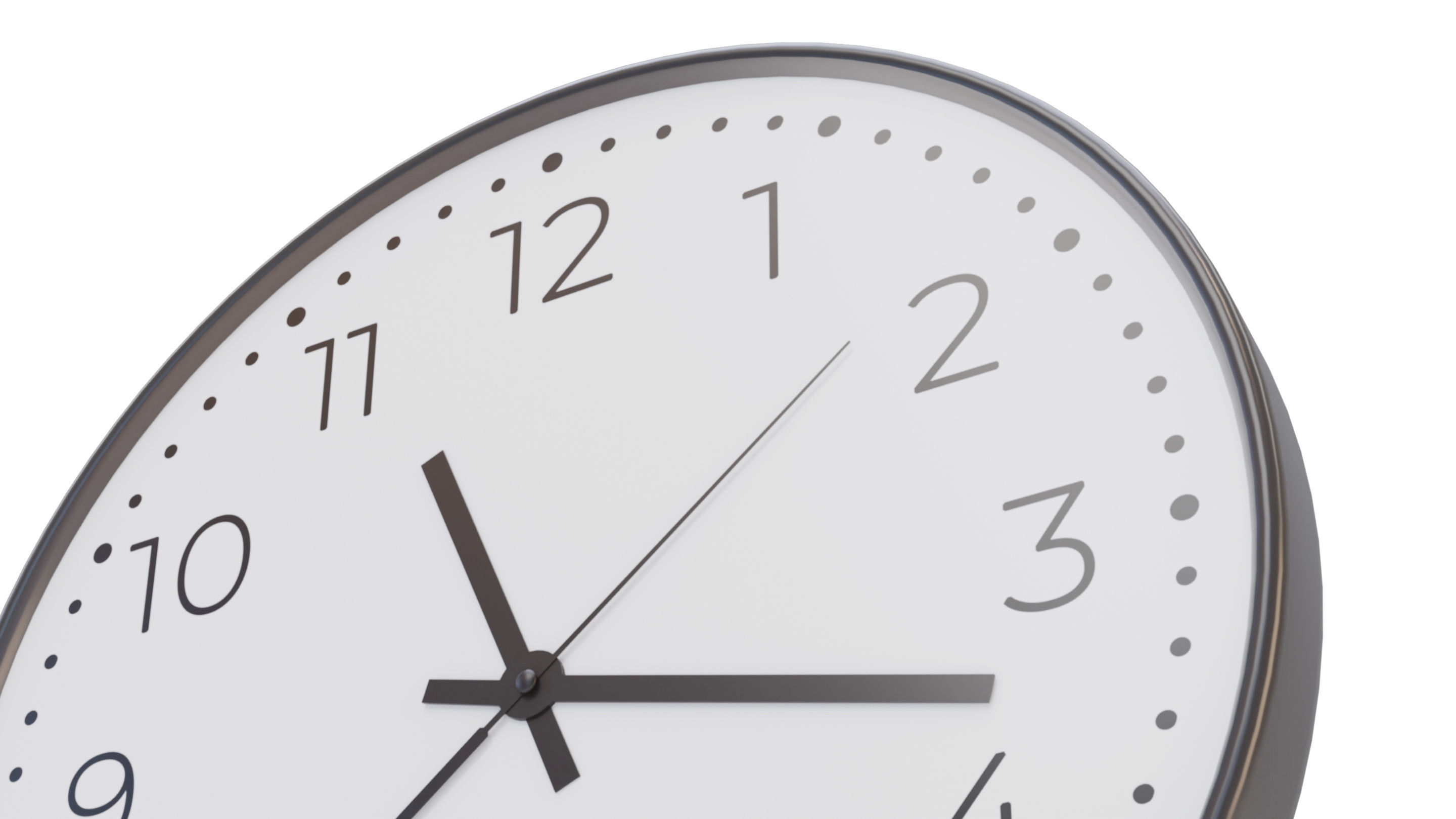 Modern Decorative Wall Clock v1 3D model_2