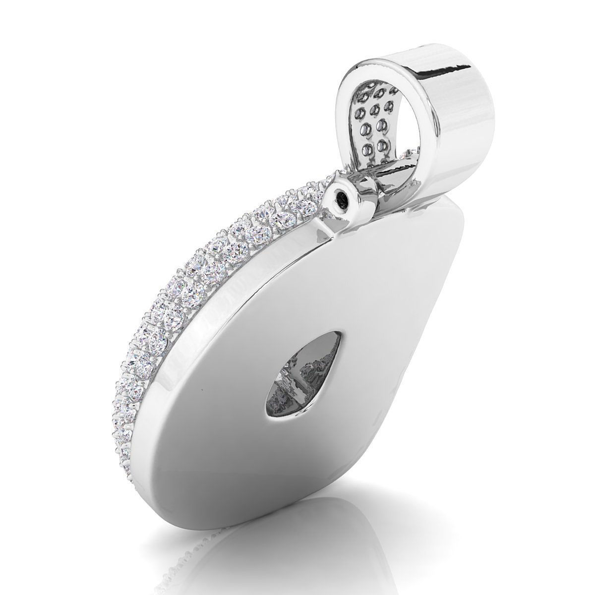 Bubble D Initial Pendant 3D print model_7