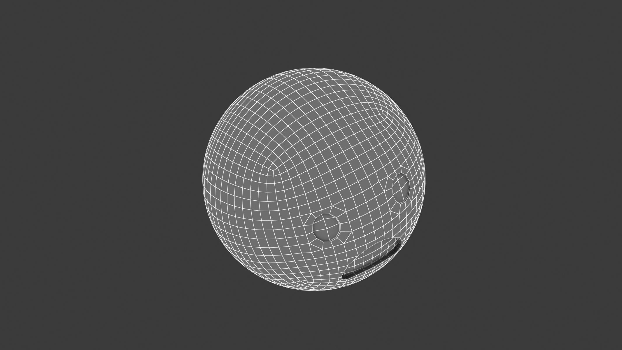 Apple Frowning Face with Open Mouth 3D model_9