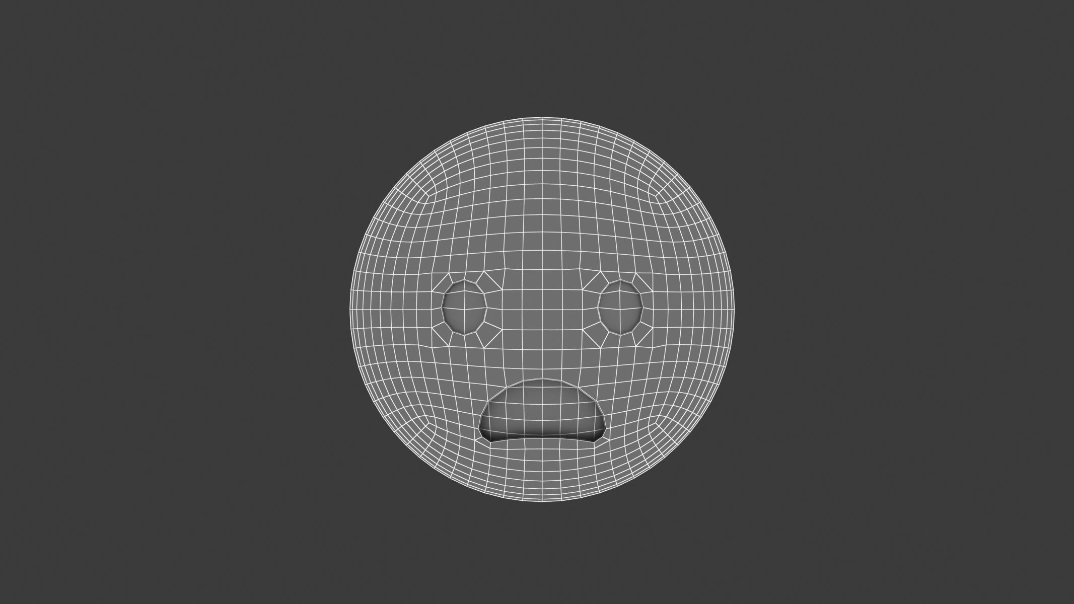 Apple Frowning Face with Open Mouth 3D model_5