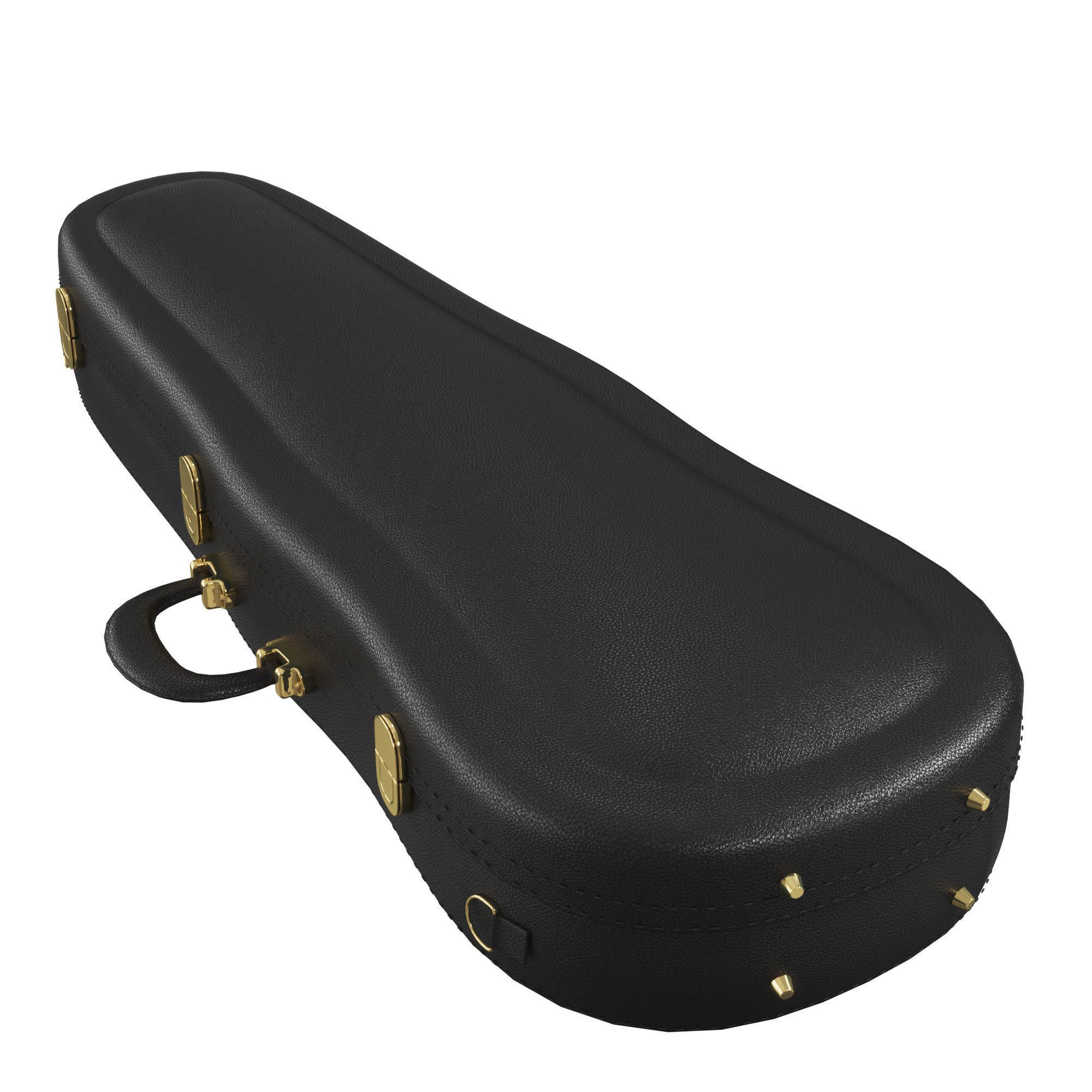 The Violin With Case 3D model_1