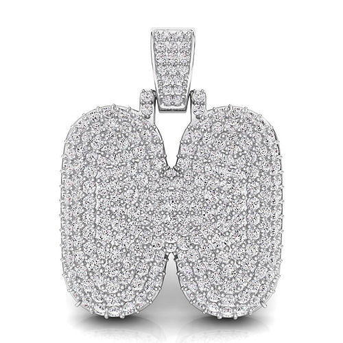 Bubble H Initial Pendant 3D print model