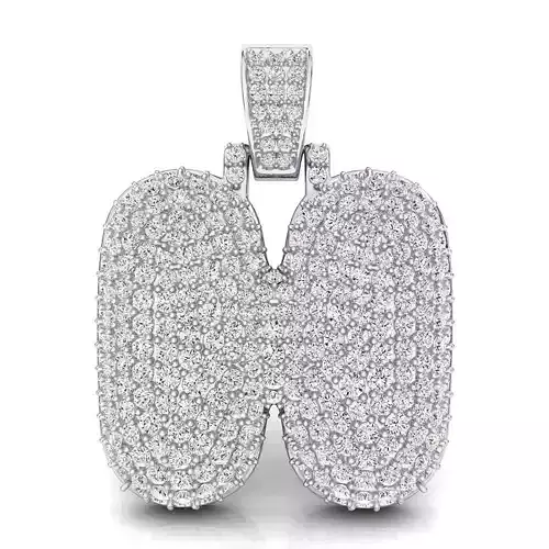 Bubble H Initial Pendant 3D print model