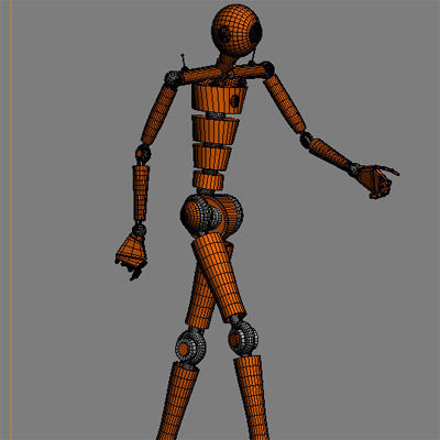 MechaniQ robot up and waving 3D model_2
