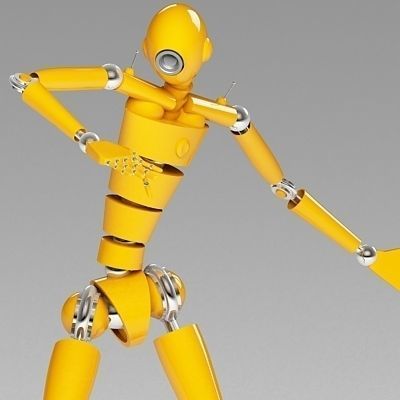 MechaniQ robot up and waving 3D model_6