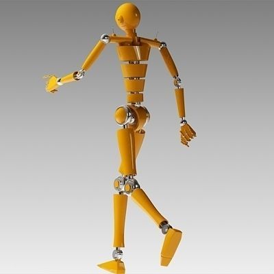 MechaniQ robot up and waving 3D model_10