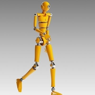 MechaniQ robot up and waving 3D model_9
