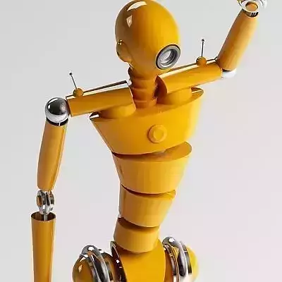 MechaniQ robot up and waving