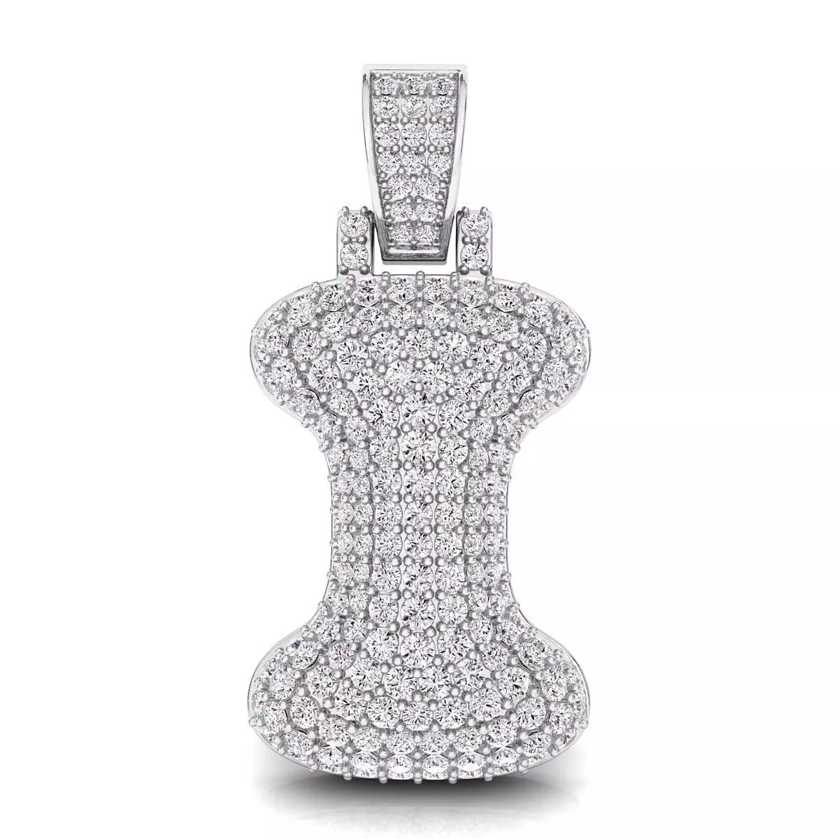 Bubble I Initial Pendant 3D print model