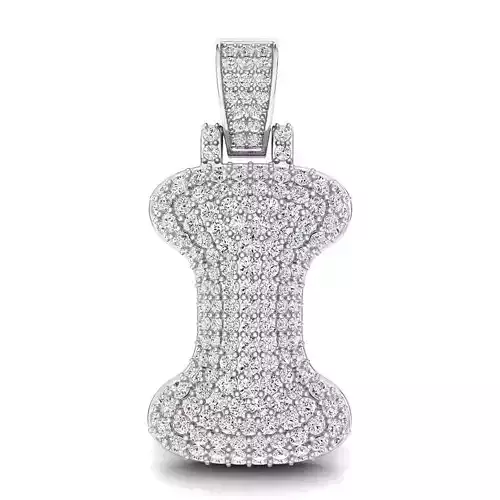 Bubble I Initial Pendant 3D print model