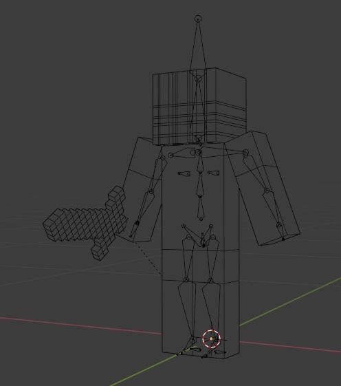 MINECRAFT ALEX 3D MODEL - RIGGED ANIMATED Low-poly 3D model_8