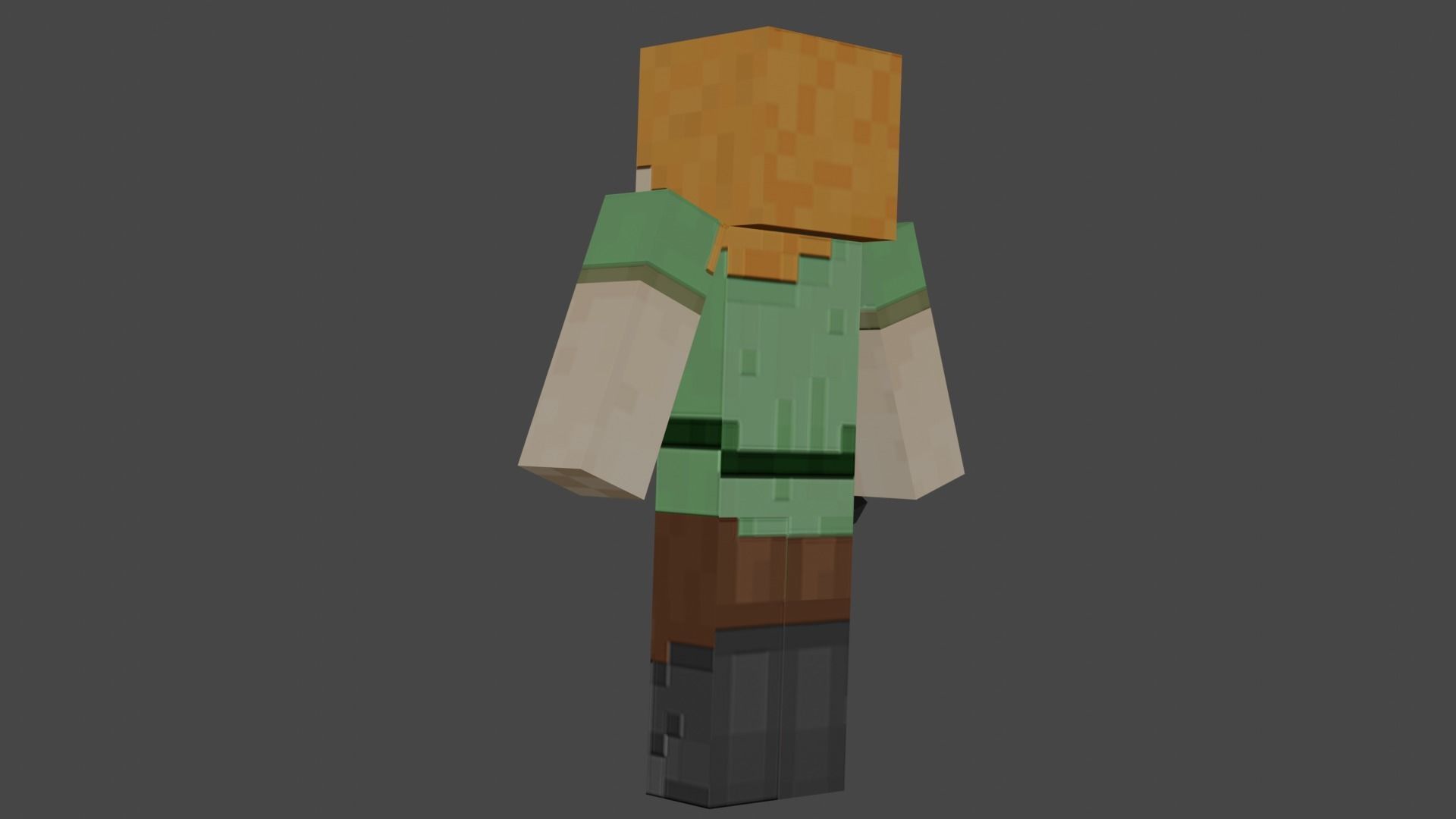 MINECRAFT ALEX 3D MODEL - RIGGED ANIMATED Low-poly 3D model_12
