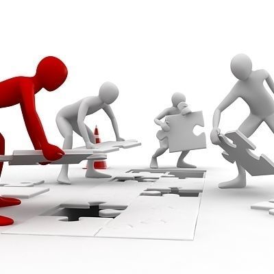 3D Men Teamwork 3D model_2