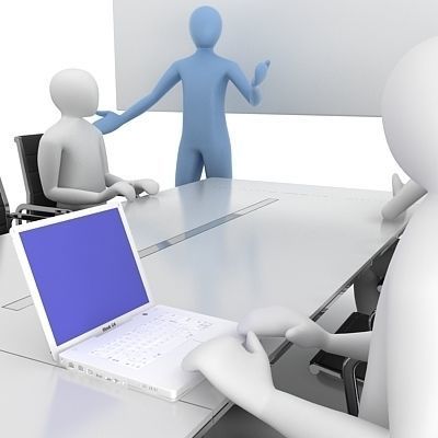 3d Men Meeting 3D model_2