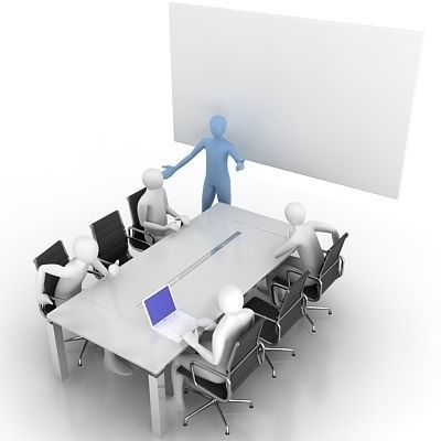 3d Men Meeting 3D model_1