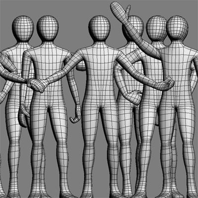 3D Men 01 Default 3D model_12