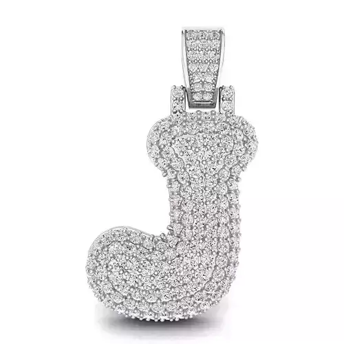 Bubble J Initial Pendant 3D print model