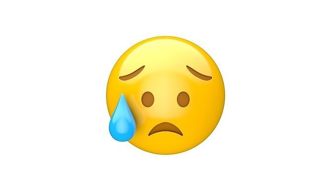 Apple Sad but Relieved Face 3D model