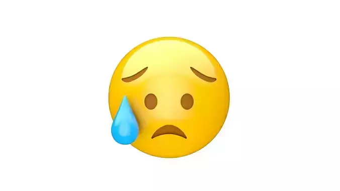 Apple Sad but Relieved Face 3D model