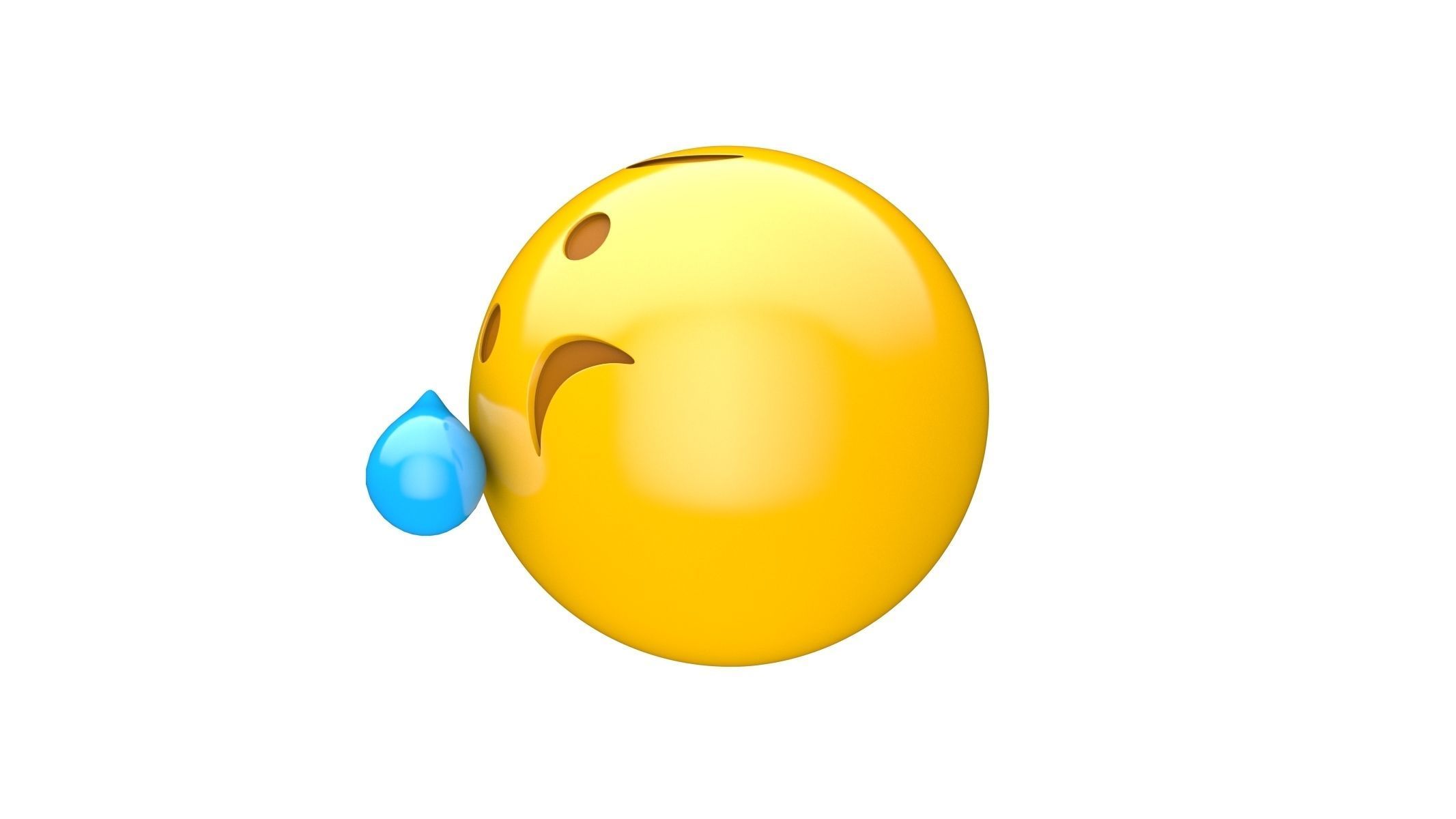 Apple Sad but Relieved Face 3D model_3