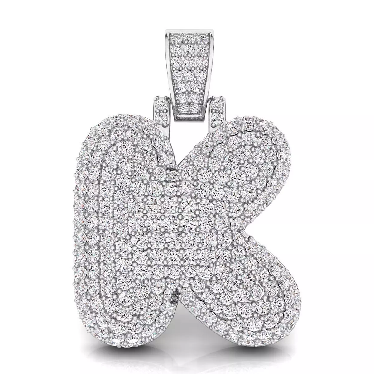 Bubble K Initial Pendant 3D print model
