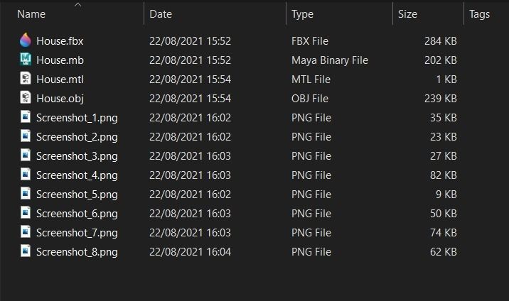 House and bed Low-poly 3D model_13
