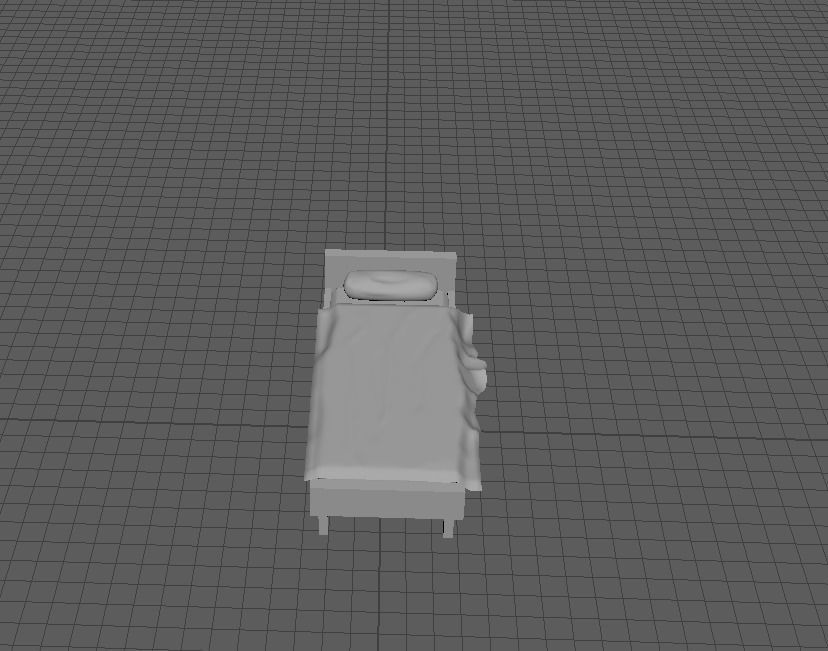 House and bed Low-poly 3D model_4